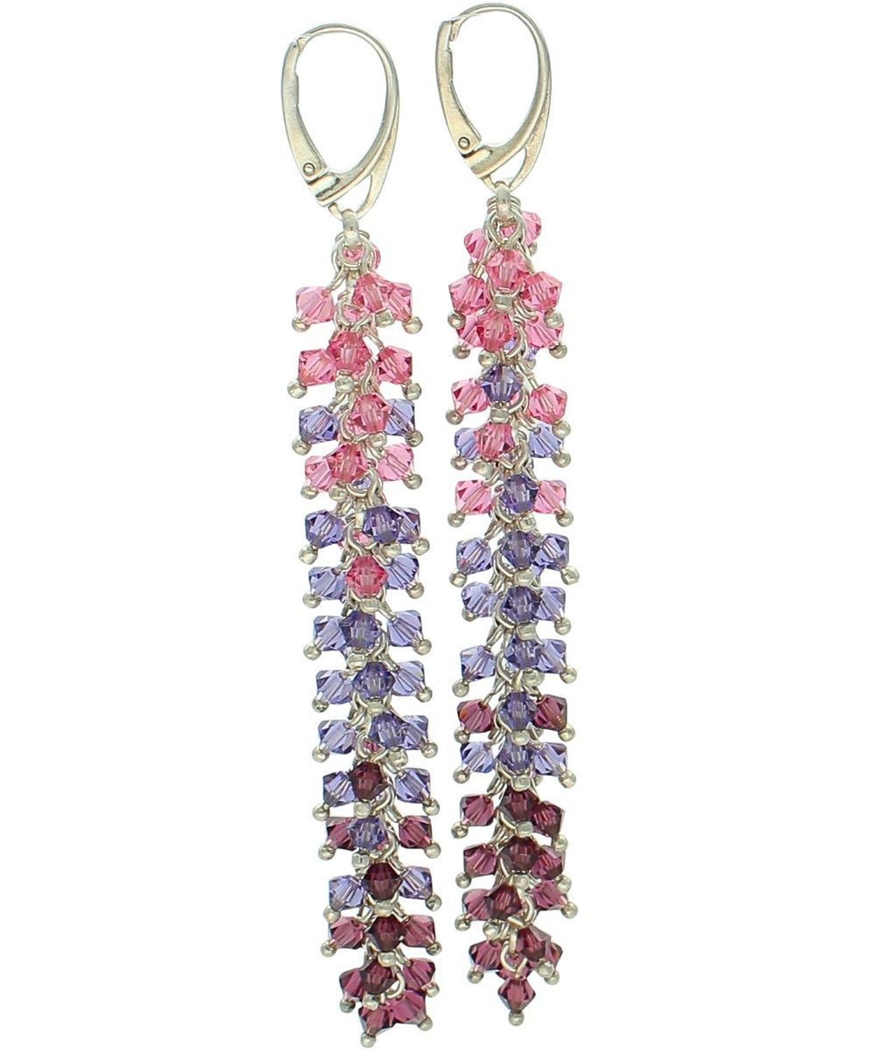 Długie srebrne kolczyki 925 z kryształkami Swarovski – trzy odcienie, bigiel angielski (1).jpg