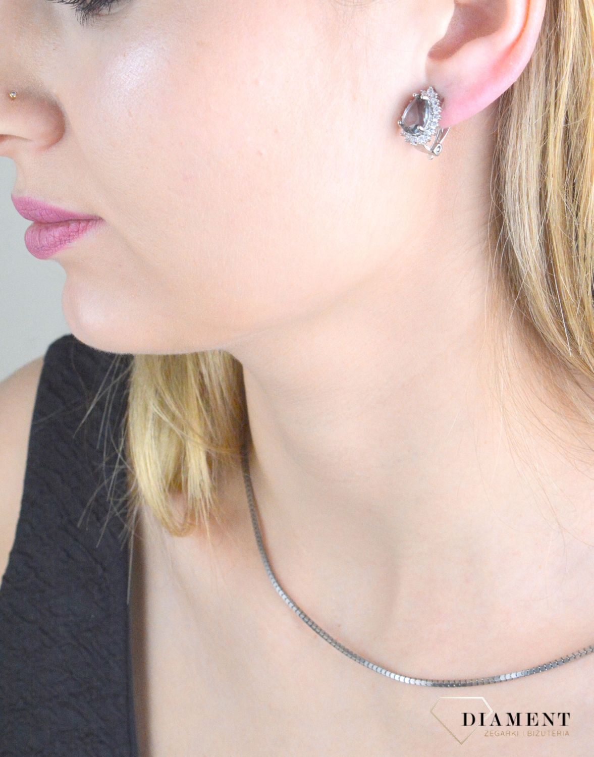 Klipsy srebrne z grafitową cyrkonią łezką DIA-KLI-10931-925.jpg