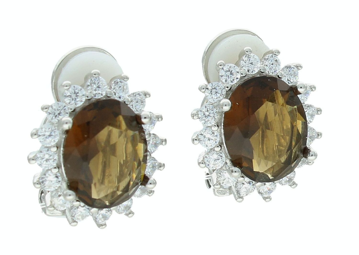 Klipsy srebrne z owalną brązową cyrkonią DIA-KLI-10937-925.jpg