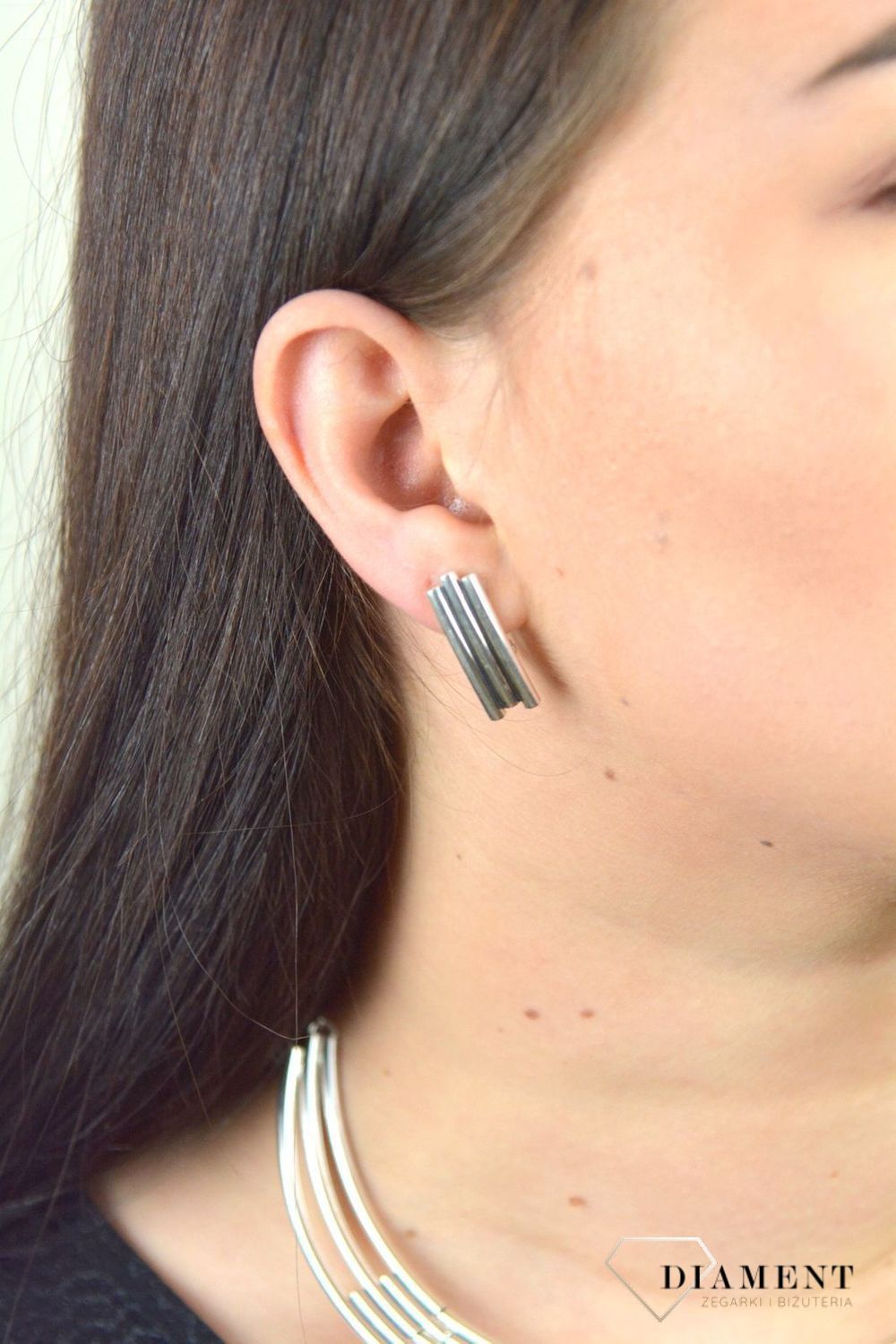 Klipsy srebrne o gładkiej powierzchni DIA-KLI-1716-925.jpg