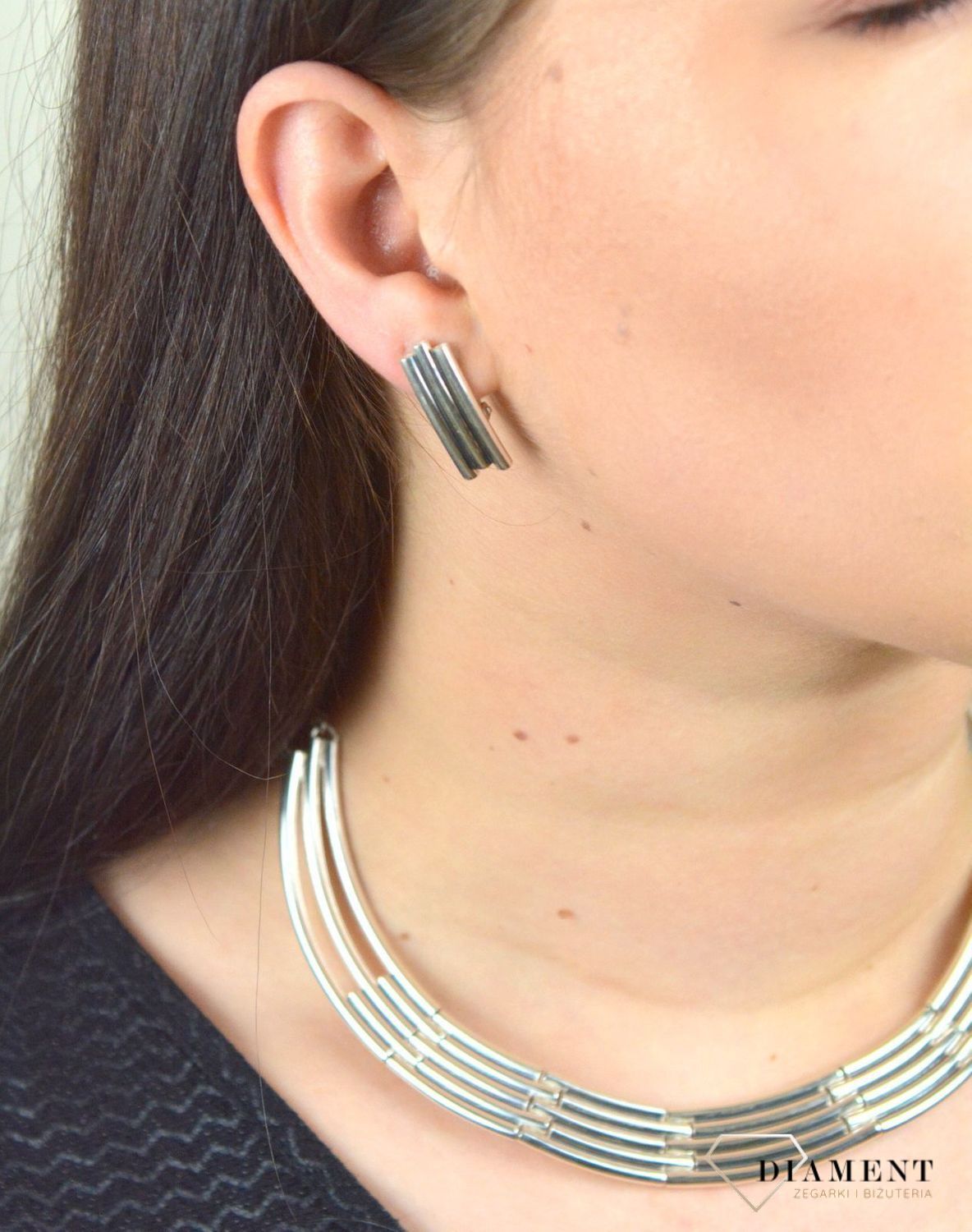 Klipsy srebrne o gładkiej powierzchni DIA-KLI-1716-925.jpg