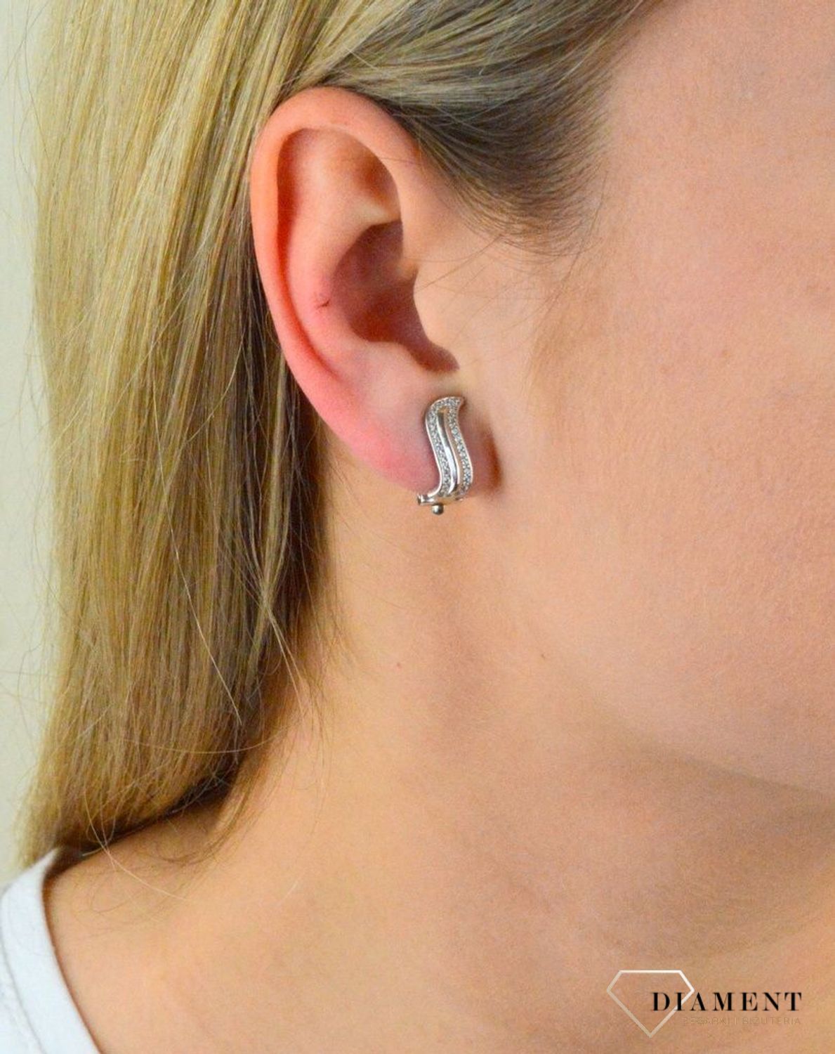 Srebrne klipsy 925 z cyrkoniami DIA-KLI-2176-925.jpg