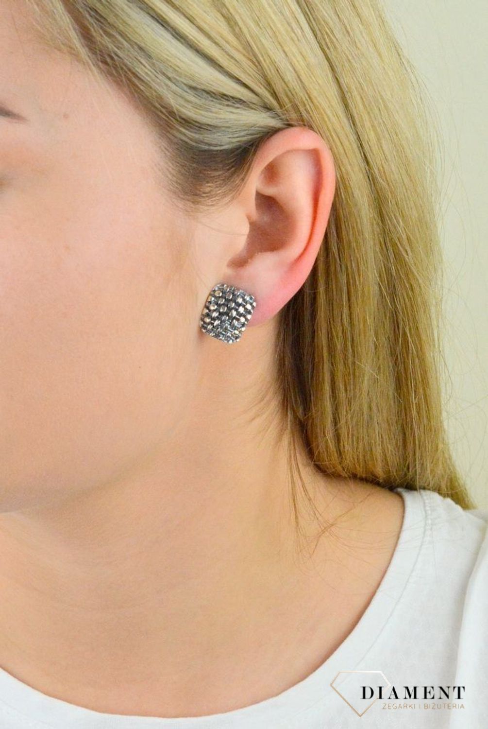 Klipsy srebrne 925 'Plecionka' DIA-KLI-4591-925.jpg