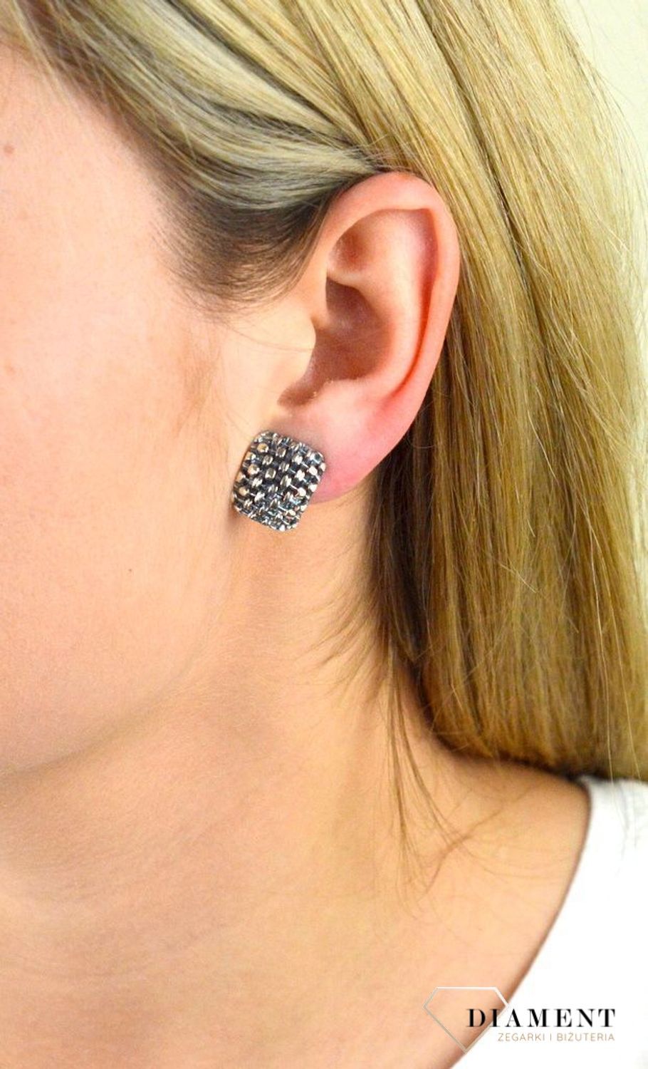 Klipsy srebrne 925 'Plecionka' DIA-KLI-4591-925.jpg