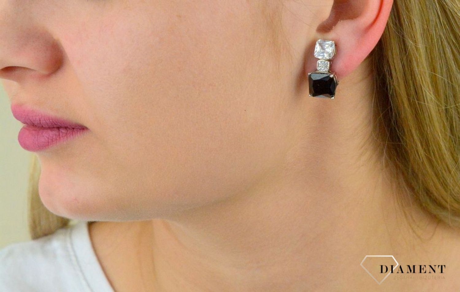 Efektowne klipsy z cyrkoniami 'Czerń ze srebrem' DIA-KLI-4820-925v.jpg