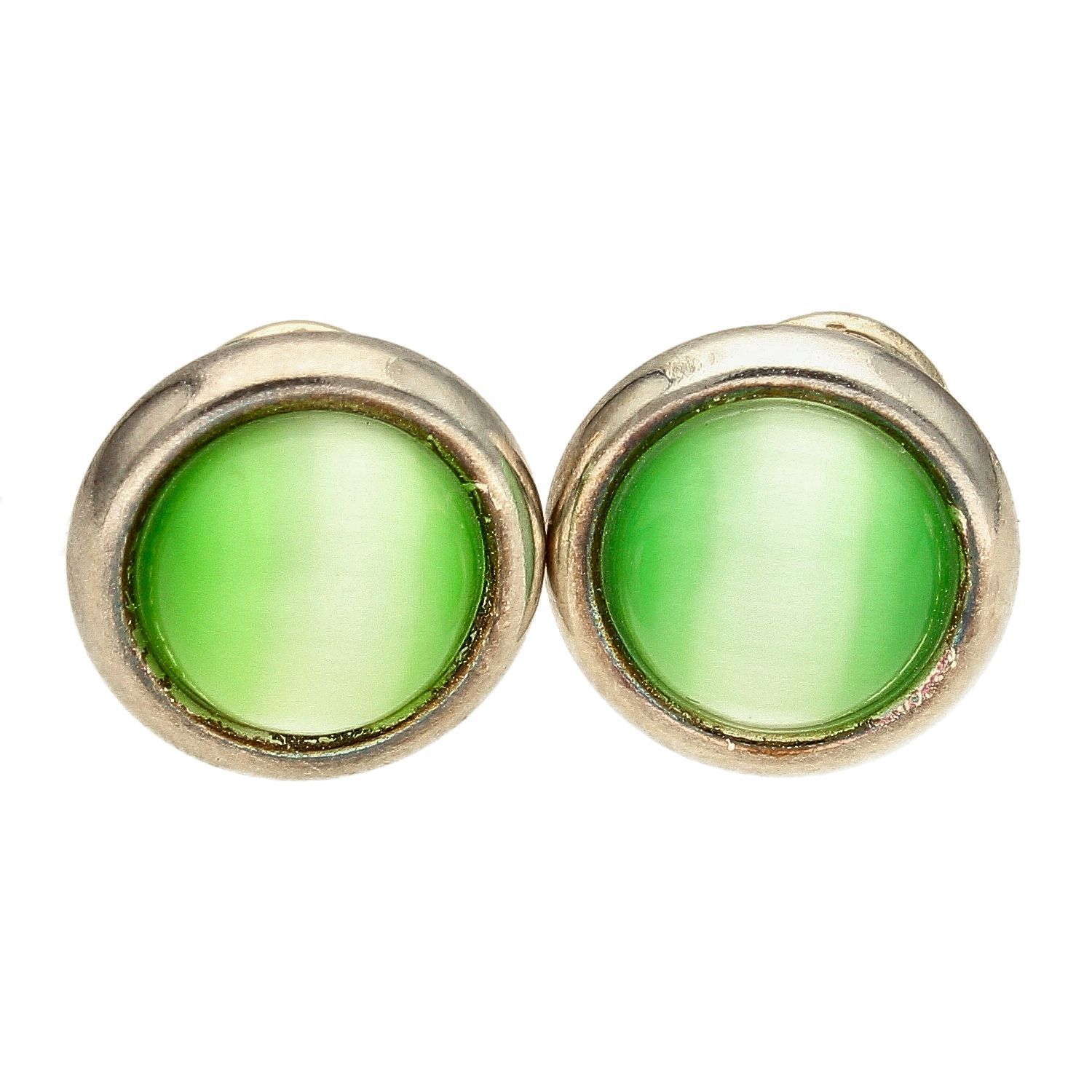 Klipsy srebrne 925 'Zielony błysk' DIA-KLI-4824-925.jpg