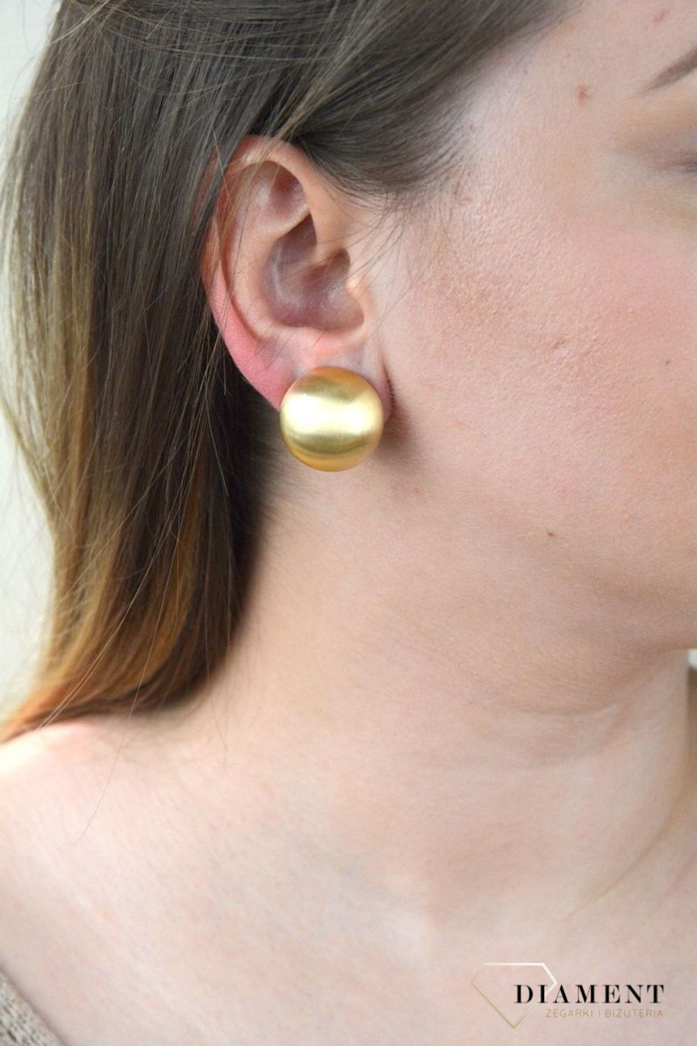 Pozłacane Klipsy Dall'acqua Sublime Półkule 925 DIAMENT DIA-KLI-5560r-925.jpg