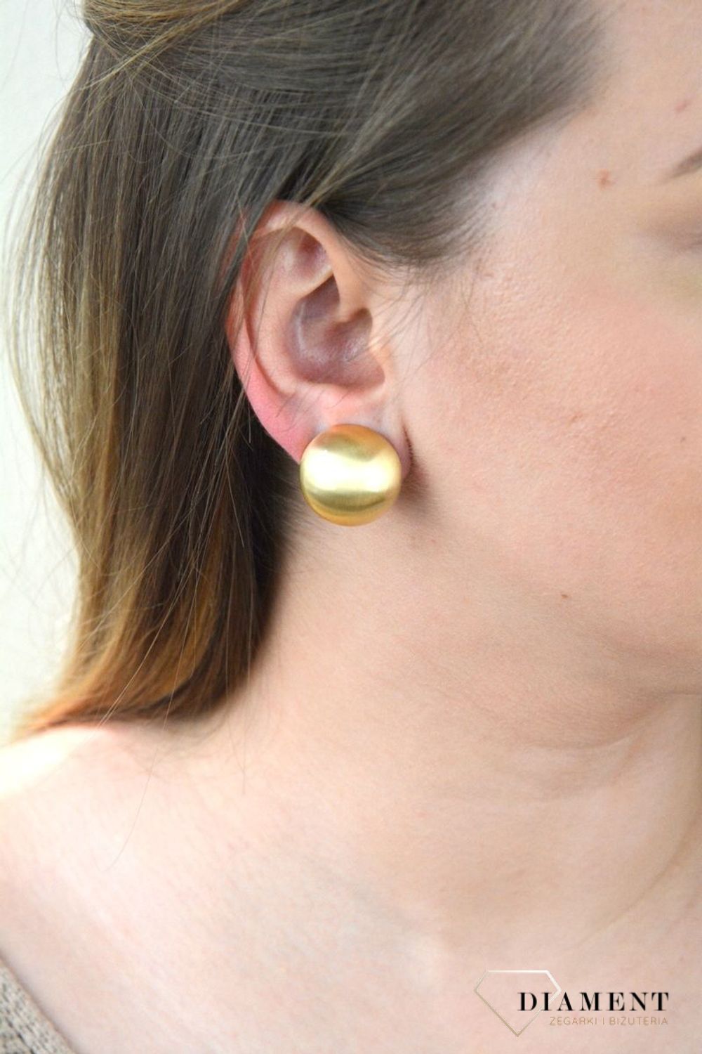 Pozłacane Klipsy Dall'acqua Sublime Półkule 925 DIAMENT DIA-KLI-5560r-925.jpg