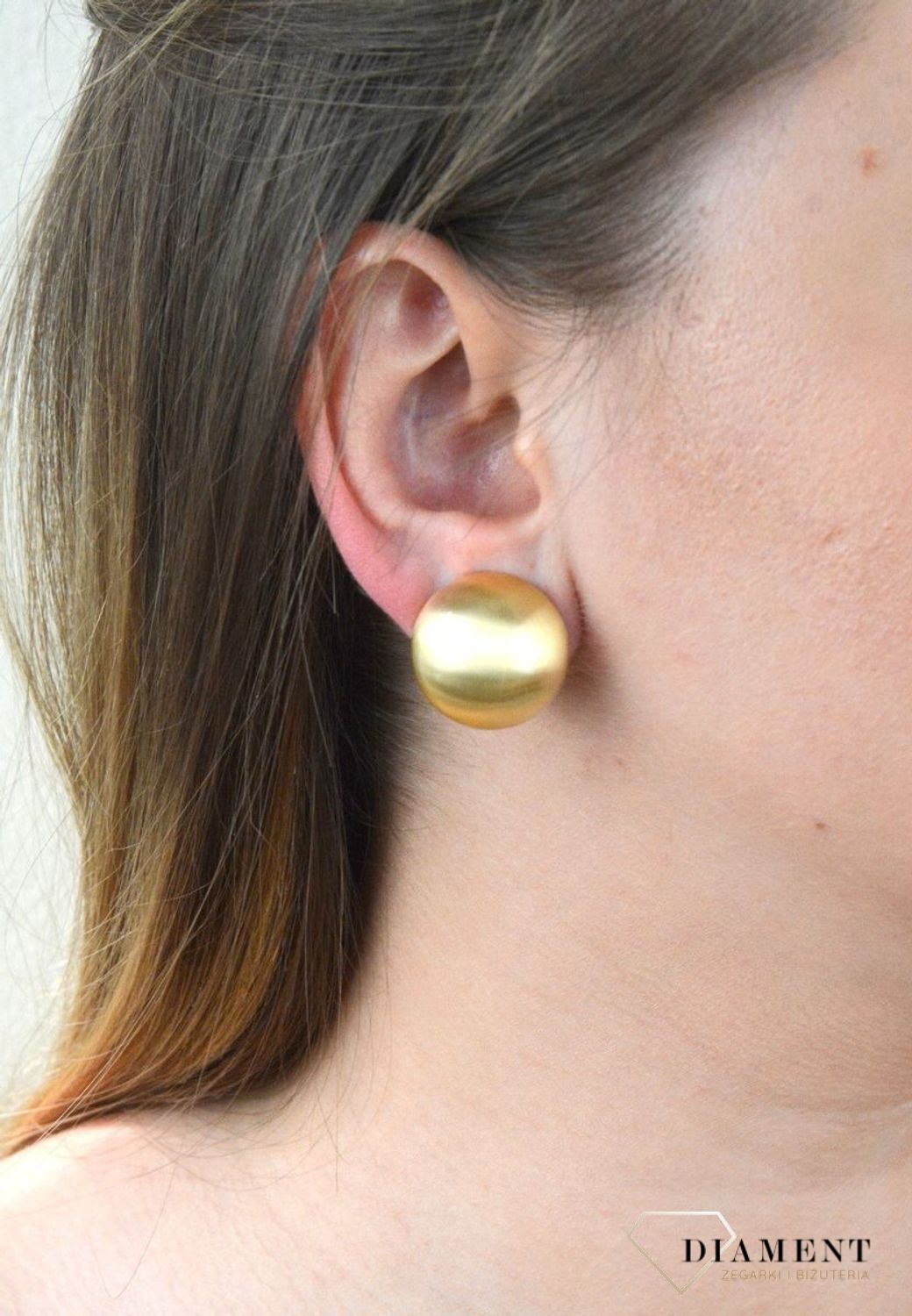 Pozłacane Klipsy Dall'acqua Sublime Półkule 925 DIAMENT DIA-KLI-5560r-925.jpg