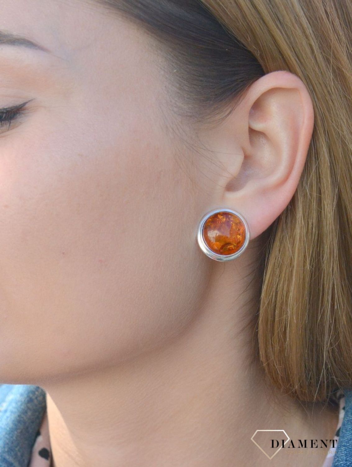 Kolczyki klipsy srebrne owalne z bursztynem miodowym DIA-KLI-7051-925.jpg