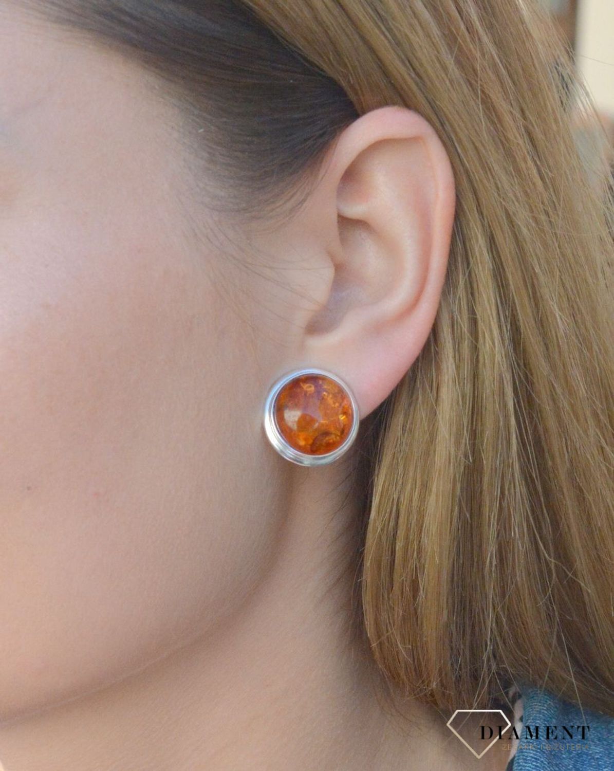 Kolczyki klipsy srebrne owalne z bursztynem miodowym DIA-KLI-7051-925.jpg