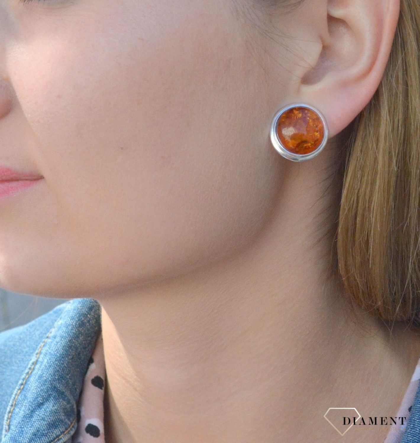 Kolczyki klipsy srebrne owalne z bursztynem miodowym DIA-KLI-7051-925.jpg