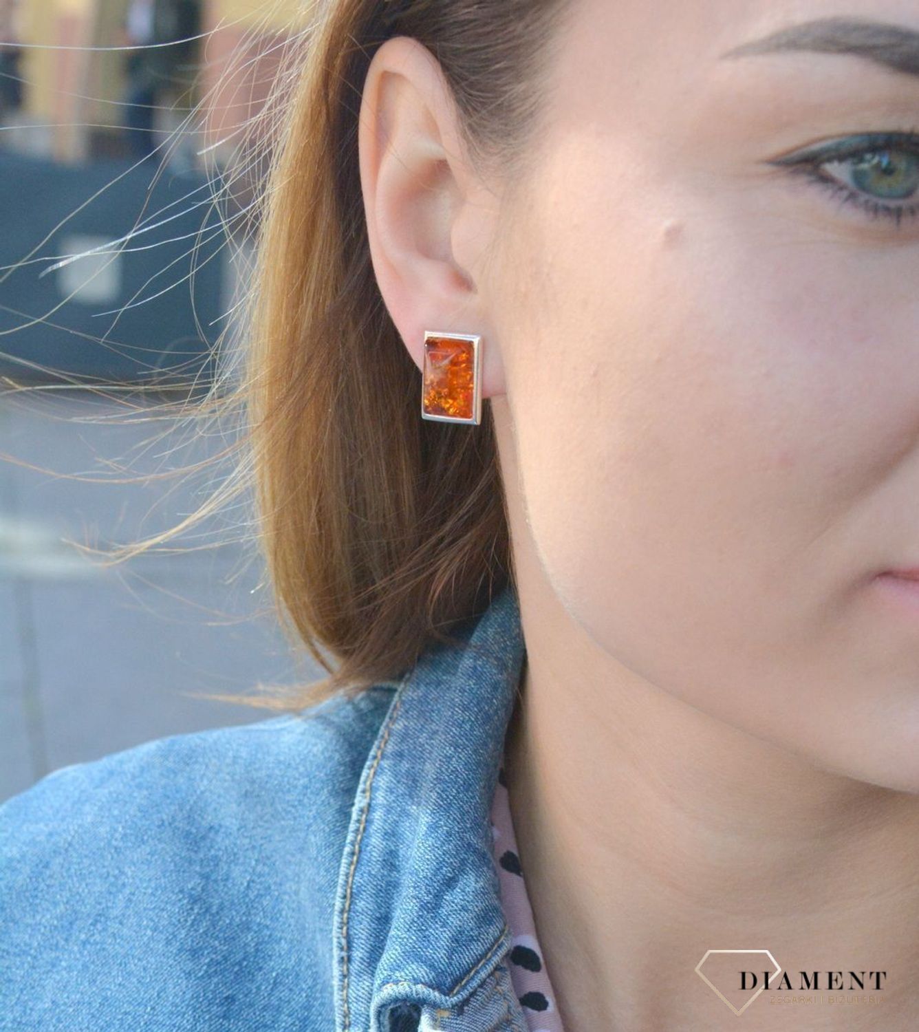 Kolczyki klipsy srebrne prostokąty z bursztynem miodowym DIA-KLI-7055-925.jpg
