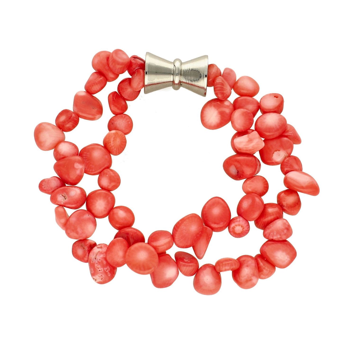 Komplet biżuterii naszyjnik i bransoletka ozdobiony koralem DIA-KLP-4025-MET (1).jpg