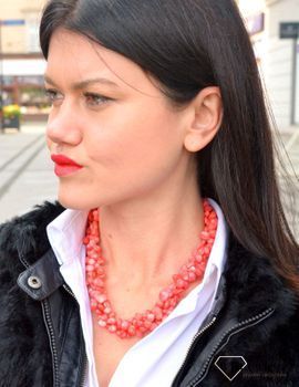 Komplet biżuterii naszyjnik i bransoletka ozdobiony koralem DIA-KLP-4025-MET. Komplet biżuterii składający się z naszyjnika oraz bransoletki (5).JPG