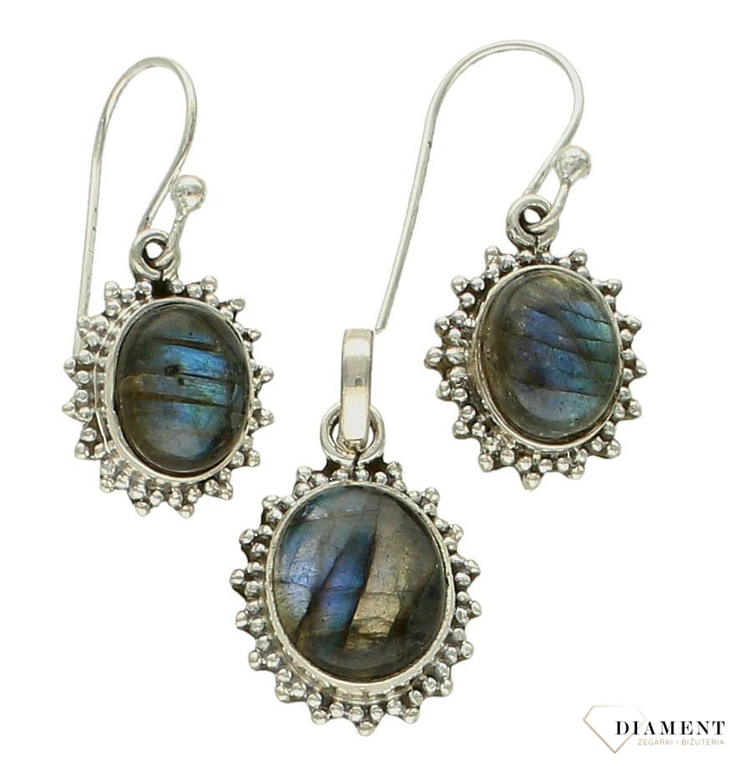 Srebrny komplet damski kolczyki i zawieszka masa perłowa DIA-KPL-10087-925. Biżuteria damska. Biżuteria srebrna. Srebrny komplet biżuterii. Duży komplet damski. Pomysł na prezent. Komplet z masą perłową..jpg