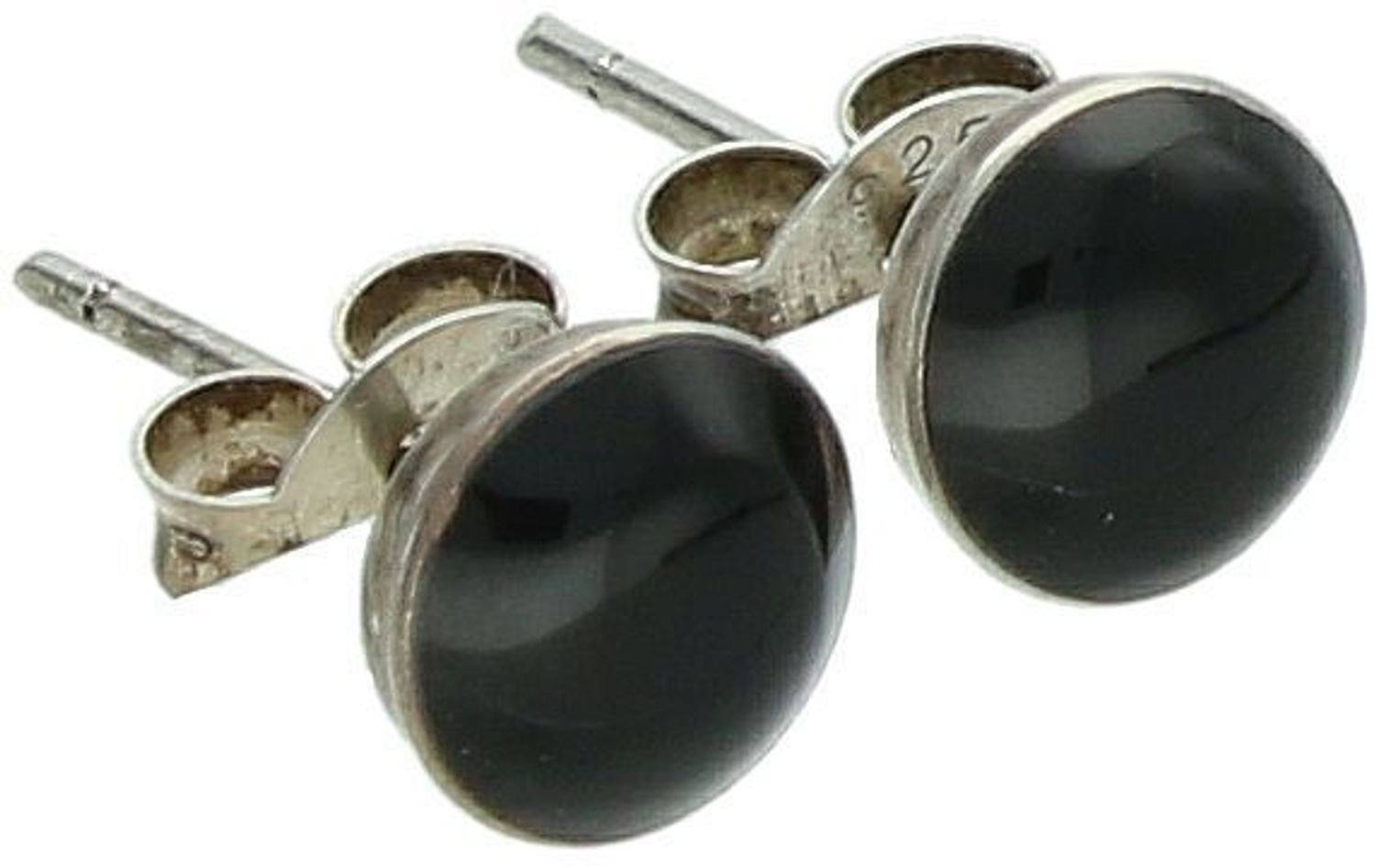 Srebrny komplet biżuterii z czarną masą jubilerską – kolczyki na sztyft i zawieszka, Srebro 925 (1).jpg