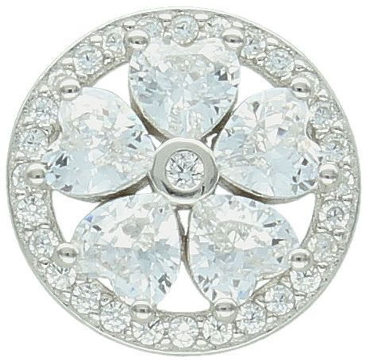 Komplet srebrny DIA-KPL-13452-925 z motywem kwiatka i cyrkoniami. Próba 925, kolczyki (1,0 cm) z zapięciem na sztyft i zawieszka (1,3 cm). Łączna waga 3,40 g. Elegancja i kobiecość w jednym.1.jpg