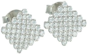 Komplet srebrny 925 DIA-KPL-13455-925 – geometryczne kolczyki i zawieszka z cyrkoniami. Elegancki zestaw z klasą. Kolczyki 1 cm, zawieszka 1,3 cm.1.jpg