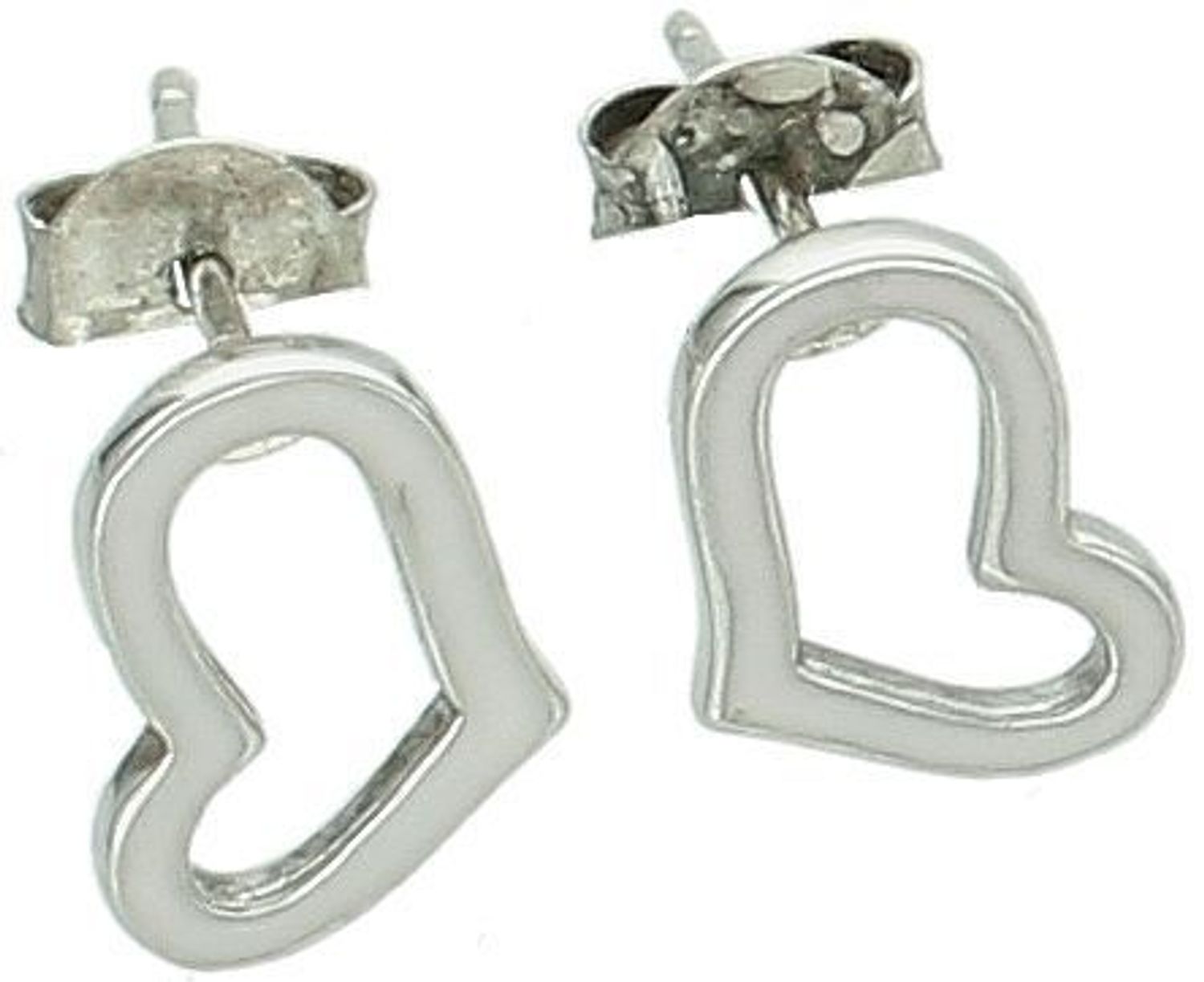 Komplet srebrny 925 DIA-KPL-13636-925 – kolczyki i zawieszka serduszka z białą emalią.jpg