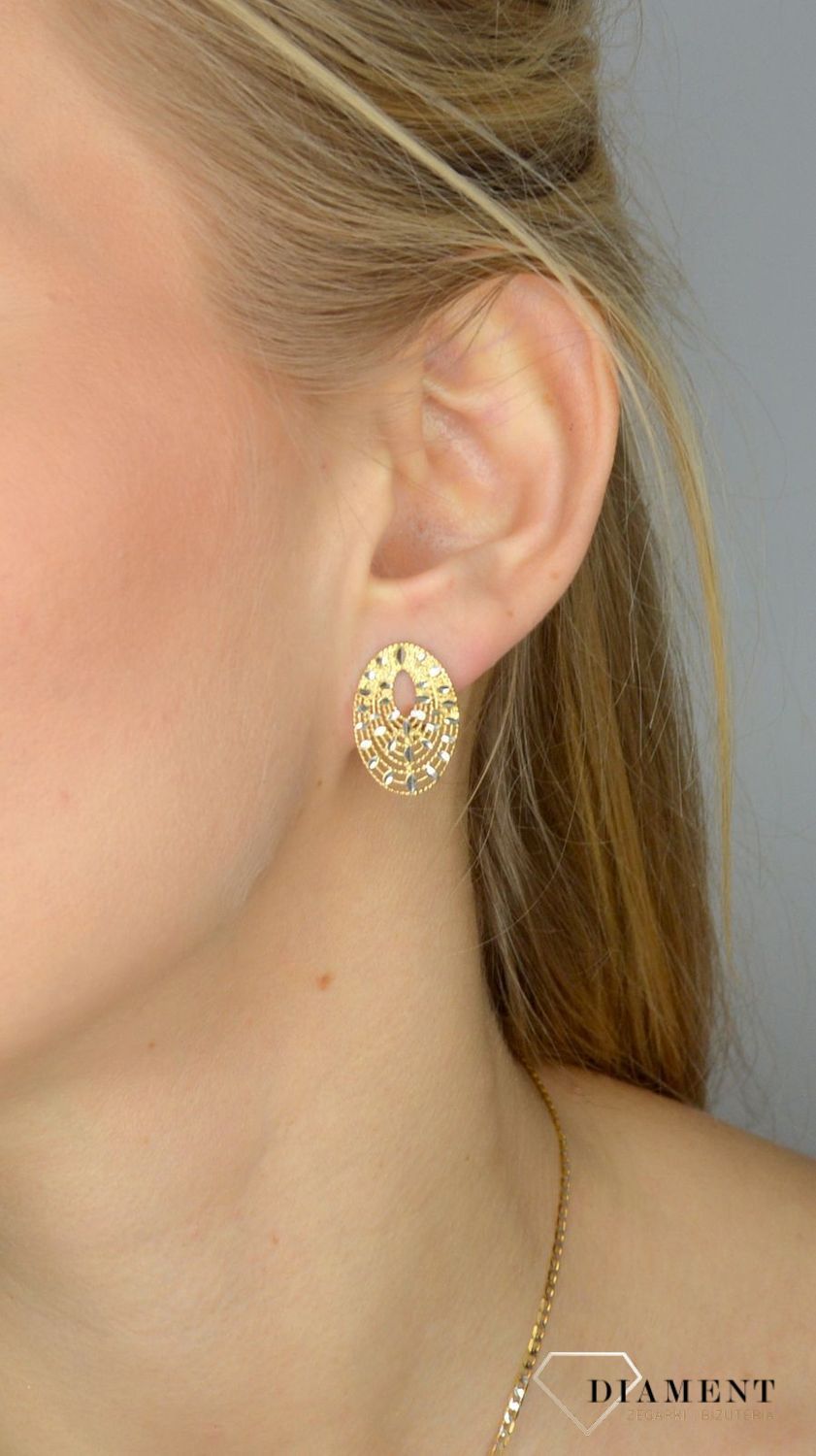 Złoty komplet biżuterii 585 kolczyki i zawieszka DIA-KPL-2523-585.jpg