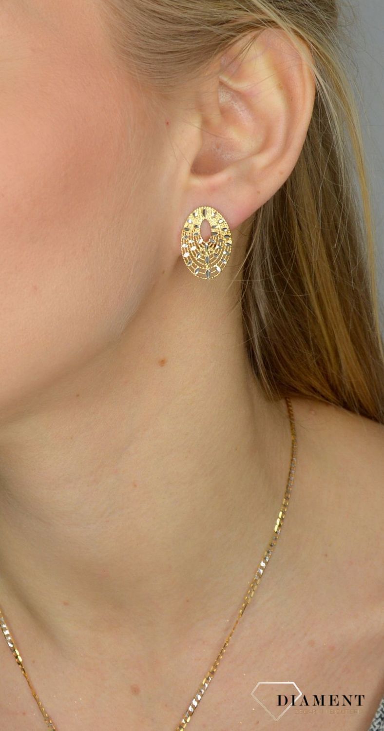 Złoty komplet biżuterii 585 kolczyki i zawieszka DIA-KPL-2523-585.jpg