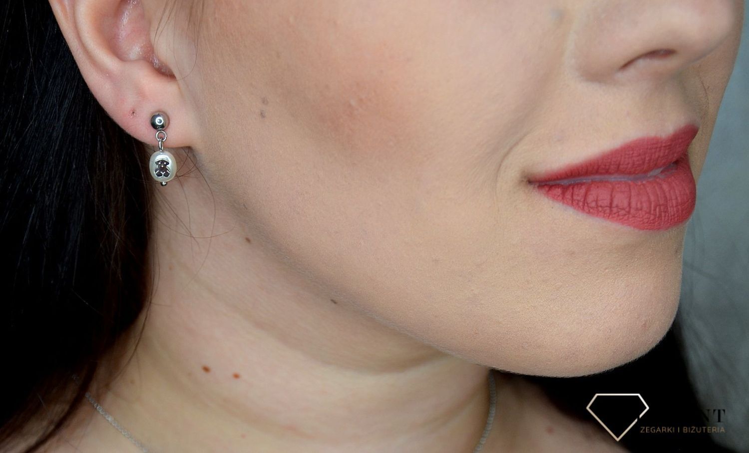 Komplet biżuterii Tuos misiek masa perłowa.DIA-KPL-2813-STAL.jpg