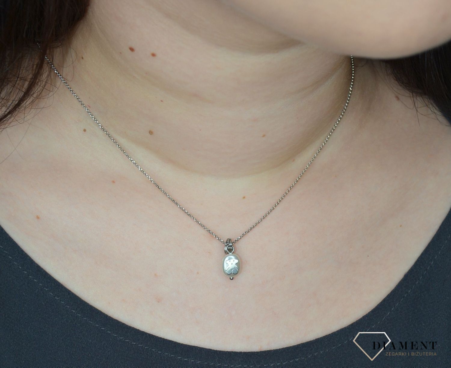 Komplet biżuterii Tuos misiek masa perłowa.DIA-KPL-2813-STAL.jpg