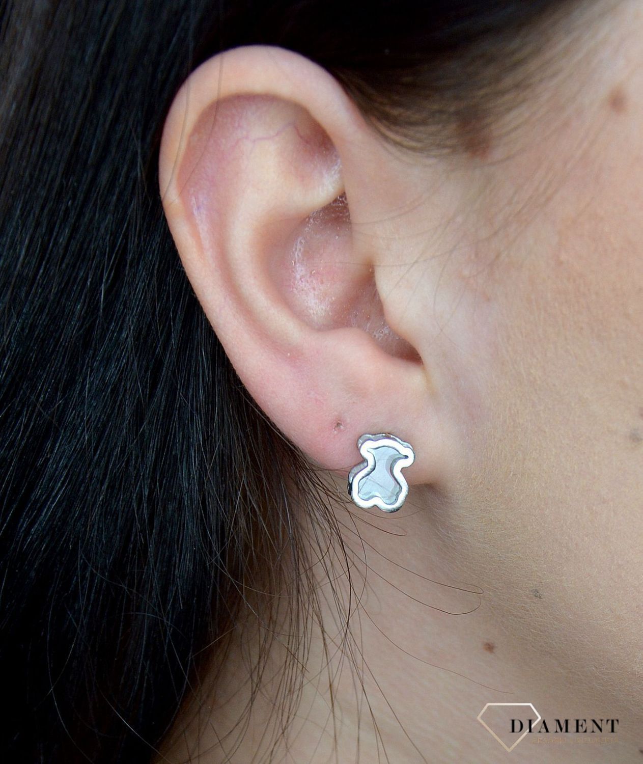 Komplet miśki zawieszka i kolczyki ze szkła akrylowego DIA-KPL-2814-STAL.jpg