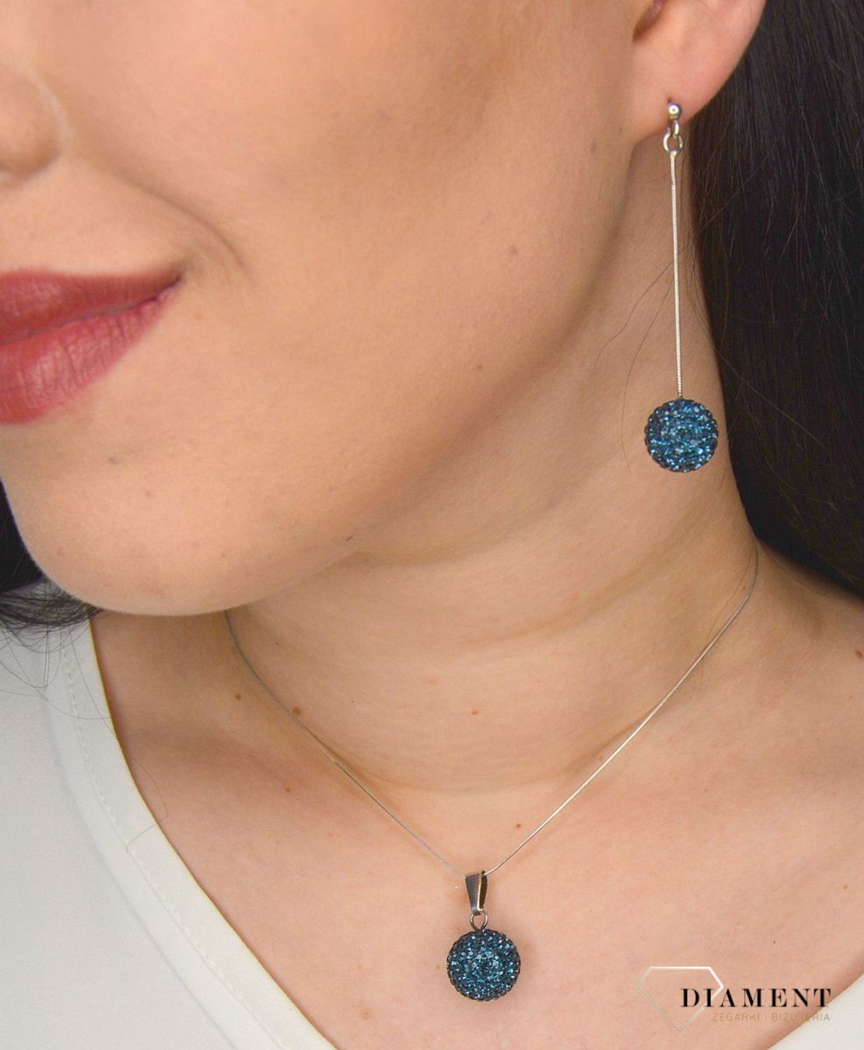 Komplet srebrny zawieszka i kolczyki Kulki swarovski DIA-KPL-2954-925.jpg