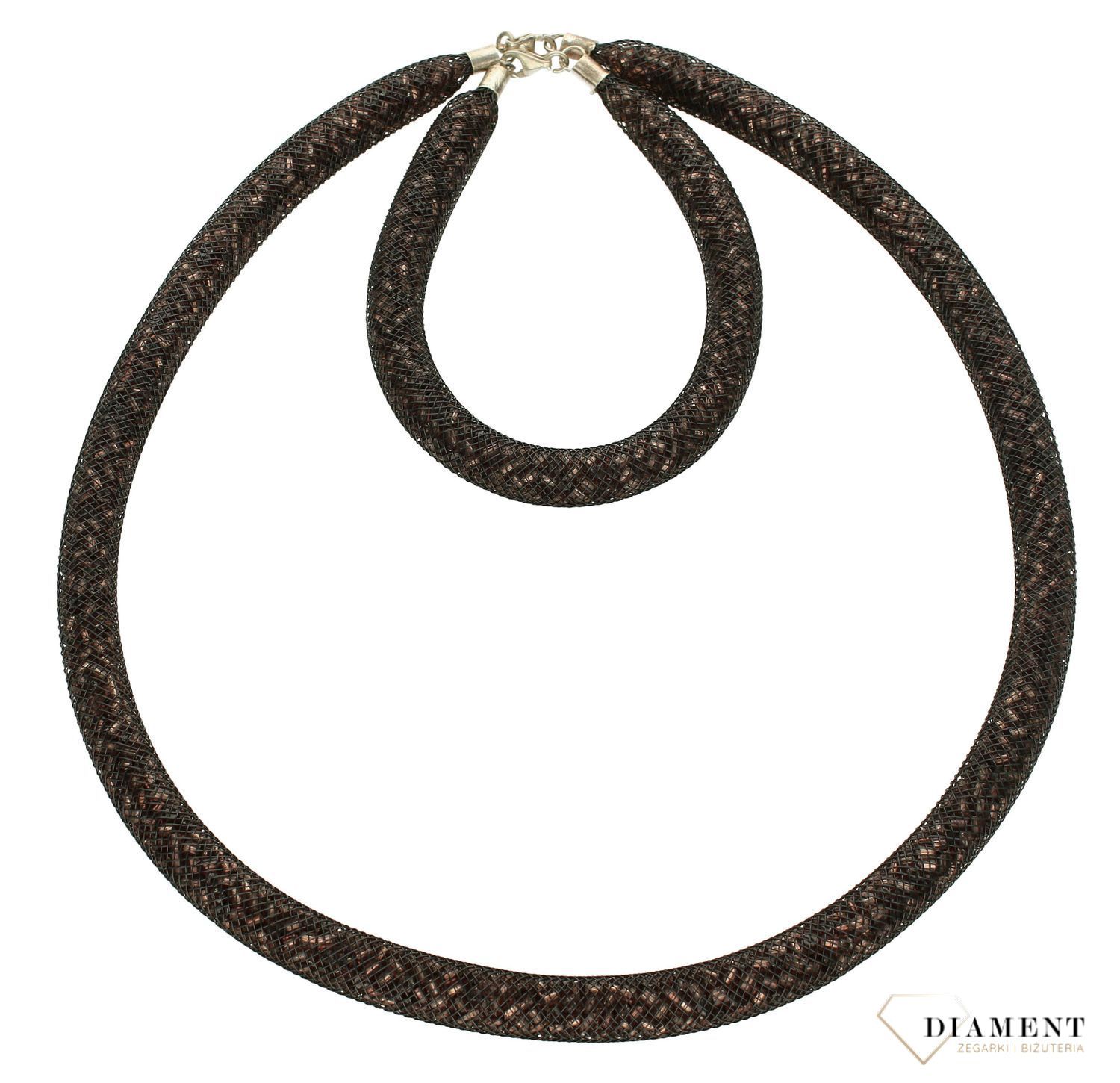 Komplet biżuterii w brązowym kolorze DIA-KPL-2996-INNE.jpg