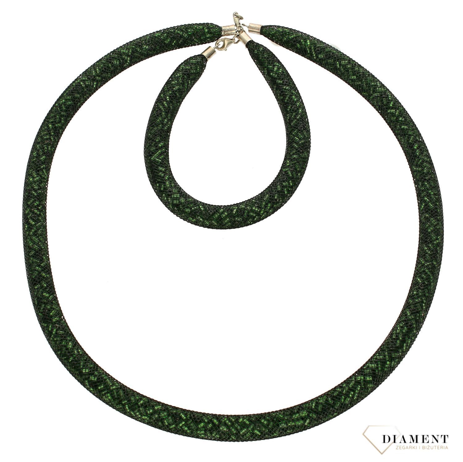 Komplet biżuterii w kolorze zielonym DIA-KPL-2997-INNE.jpg