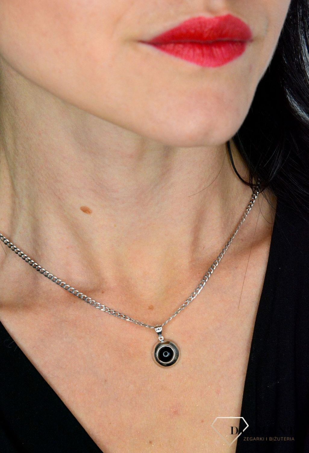 Srebrny komplet biżuterii z onyksem DIA-KPL-3256-925.jpg