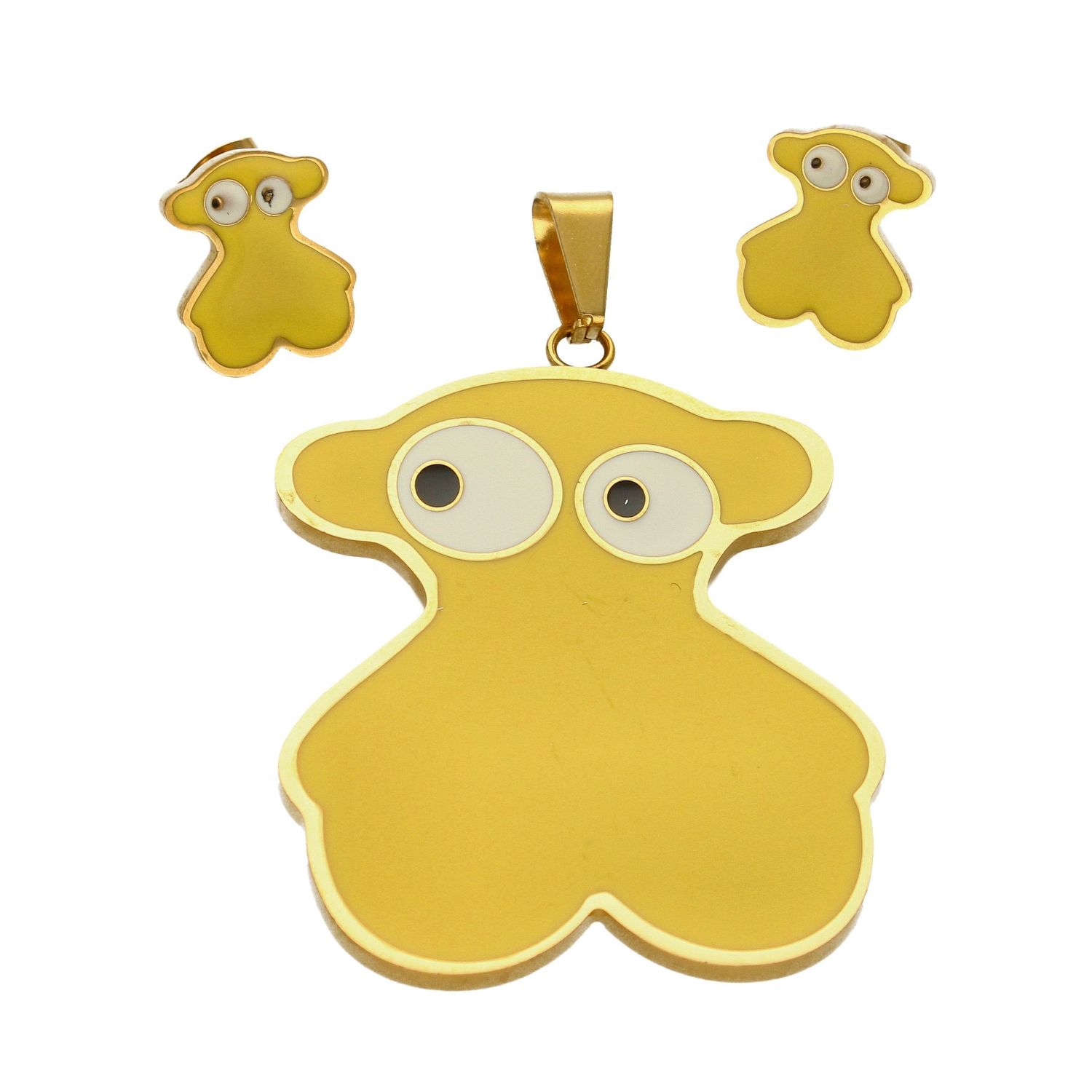 Komplet biżuterii TUOS żółte misie DIA-KPL-3304-STAL.jpg