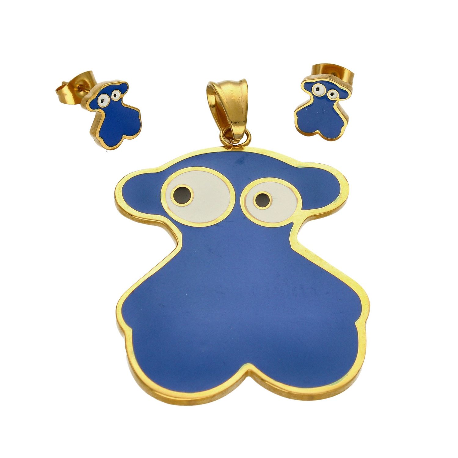 Komplet biżuterii TUOS granatowe misie pełne DIA-KPL-3305-STAL.jpg