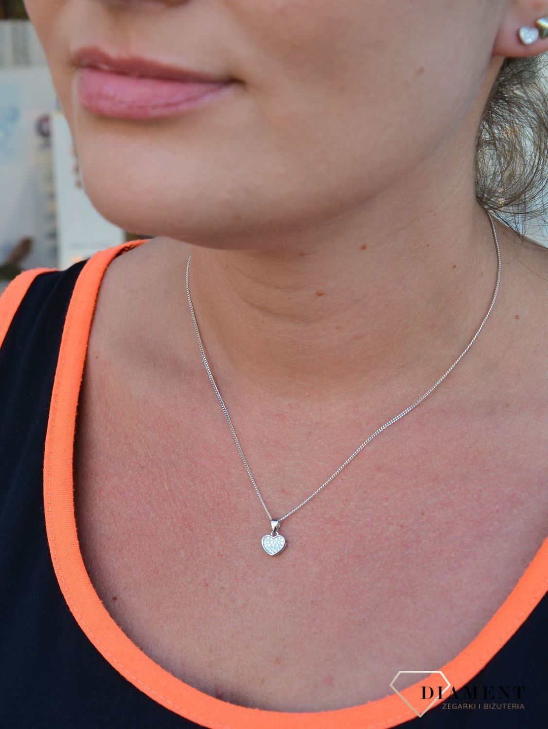 Srebrny komplet zawieszka i kolczyki w kształcie serca DIA-KPL-3545-925.jpg