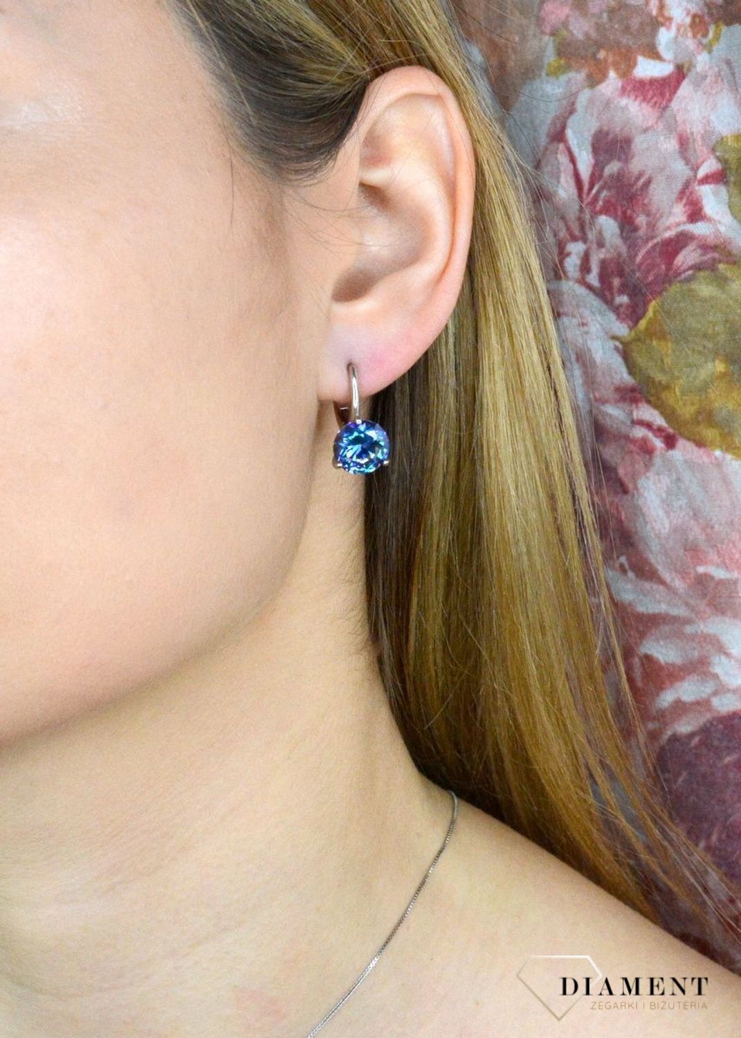 Srebrny komplet  syntetyczny Tanzanit  DIA-KPL-3705-925  Srebrny komplet biżuterii. Srebrny komplet z syntetycznym Tanzanitem. Komplet biżuterii srebrnej pięknie opalizujący. Idealny komplet na prezent..jpg