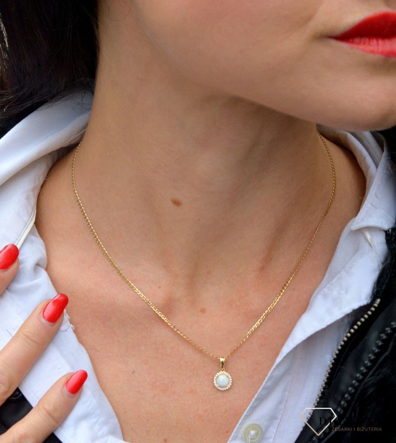 Komplet złotej biżuterii kolczyki i zawieszka z opalem i cyrkonią DIA-KPL-4431-585.jpg