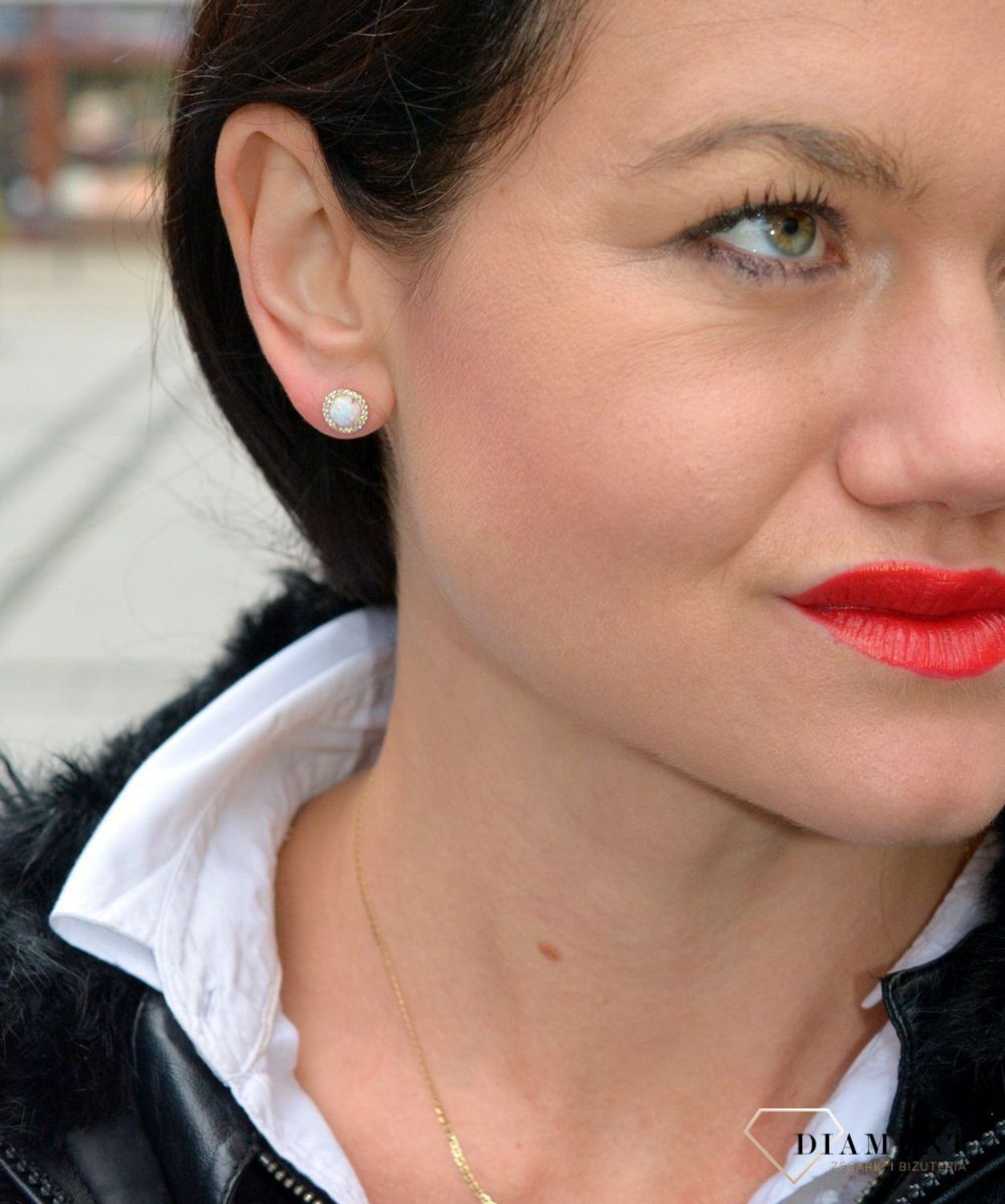 Komplet złotej biżuterii kolczyki i zawieszka z opalem i cyrkonią DIA-KPL-4431-585.jpg