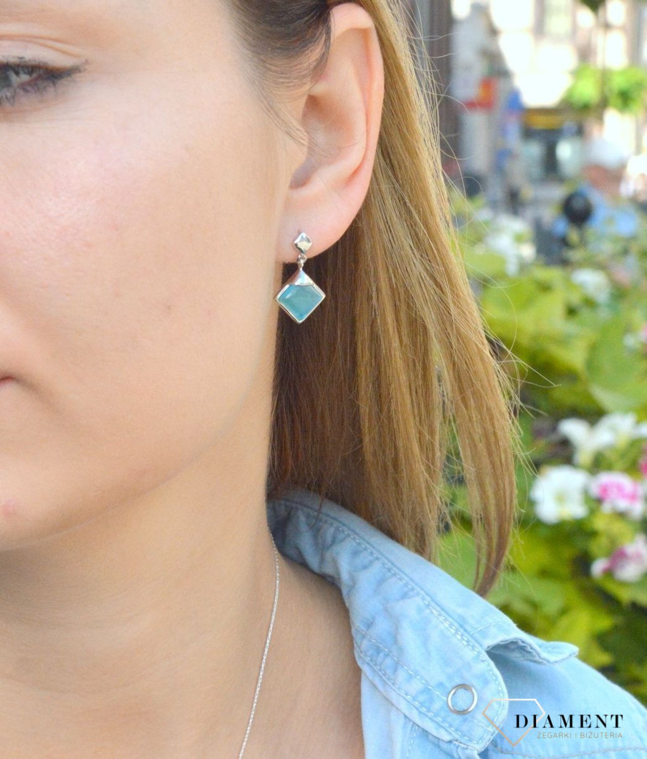 Komplet srebrny damski z niebieskimi cyrkoniami DIA-KPL-6630N-925. Komplet srebrny zawieszka i kolczyki. Komplet damski, dziecięcy. Komplet srebrny z cyrkonią niebieską. Komplet srebrny idealny pomysł na prezent..jpg