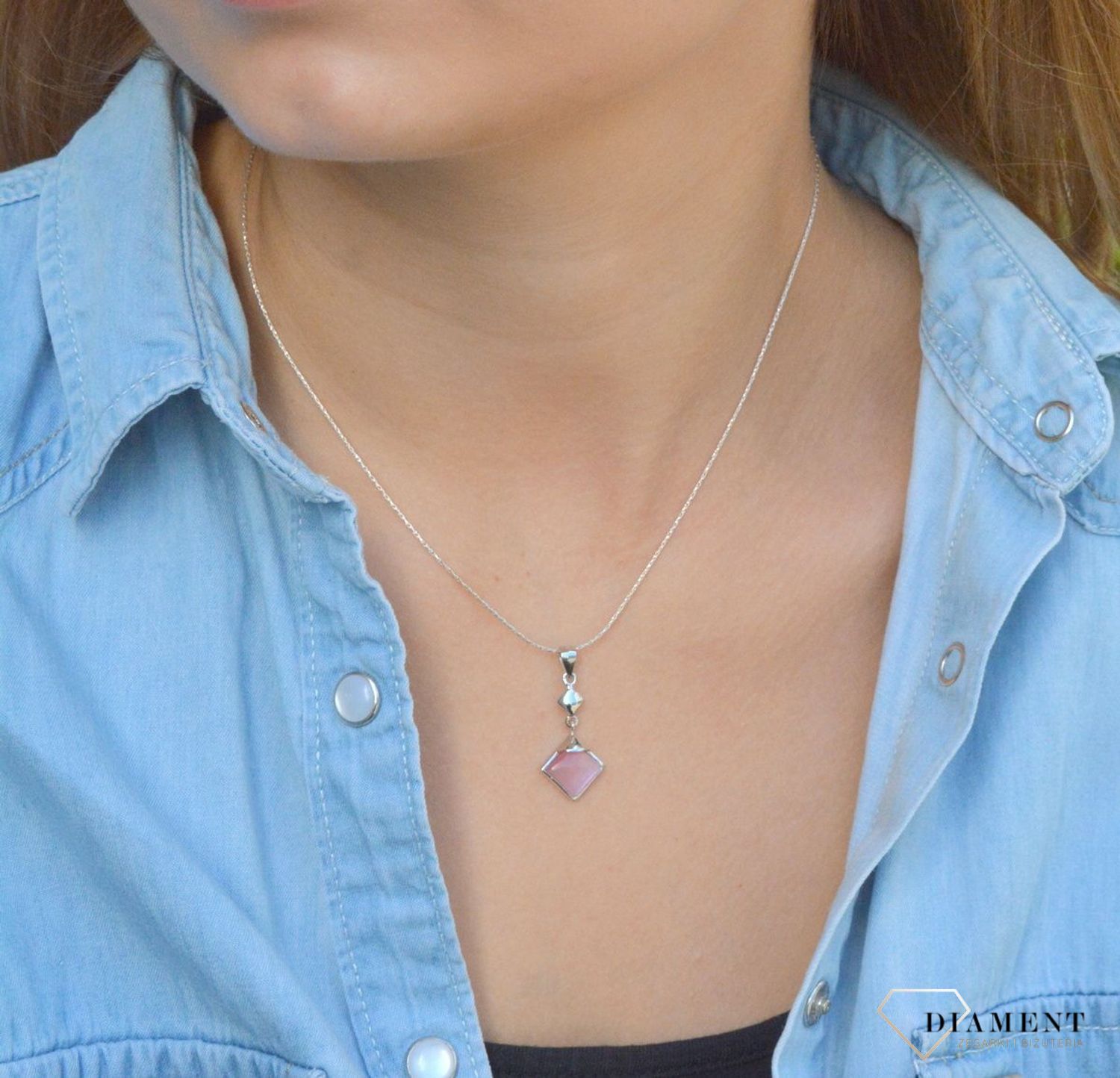 Komplet srebrny damski z różowymi cyrkoniami DIA-KPL-6630R-925.  Komplet srebrny zawieszka i kolczyki. Komplet damski, dziecięcy. Komplet srebrny z różową cyrkonią. Komplet srebrny idealny pomysł na prezent..jpg