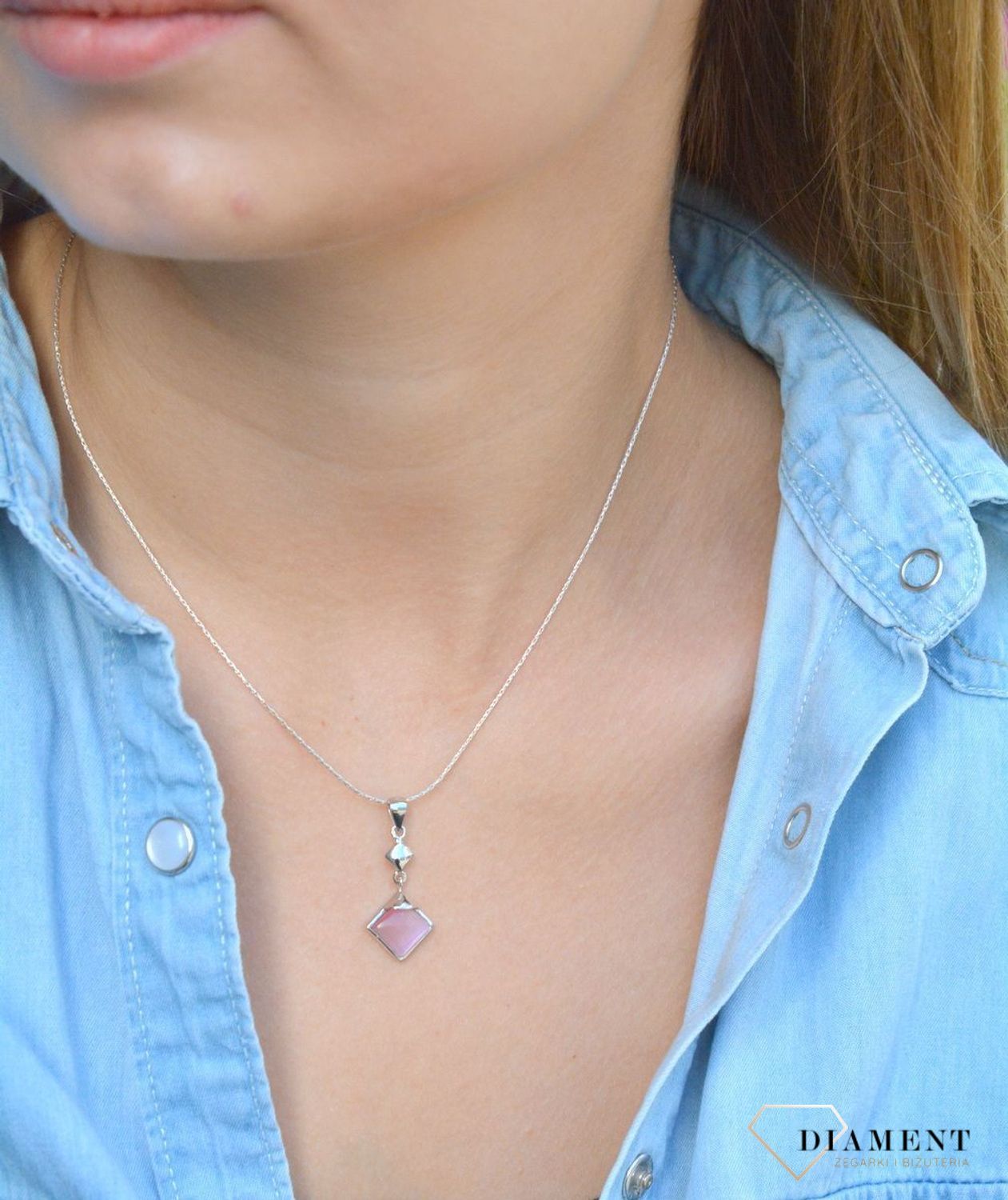 Komplet srebrny damski z różowymi cyrkoniami DIA-KPL-6630R-925.  Komplet srebrny zawieszka i kolczyki. Komplet damski, dziecięcy. Komplet srebrny z różową cyrkonią. Komplet srebrny idealny pomysł na prezent..jpg