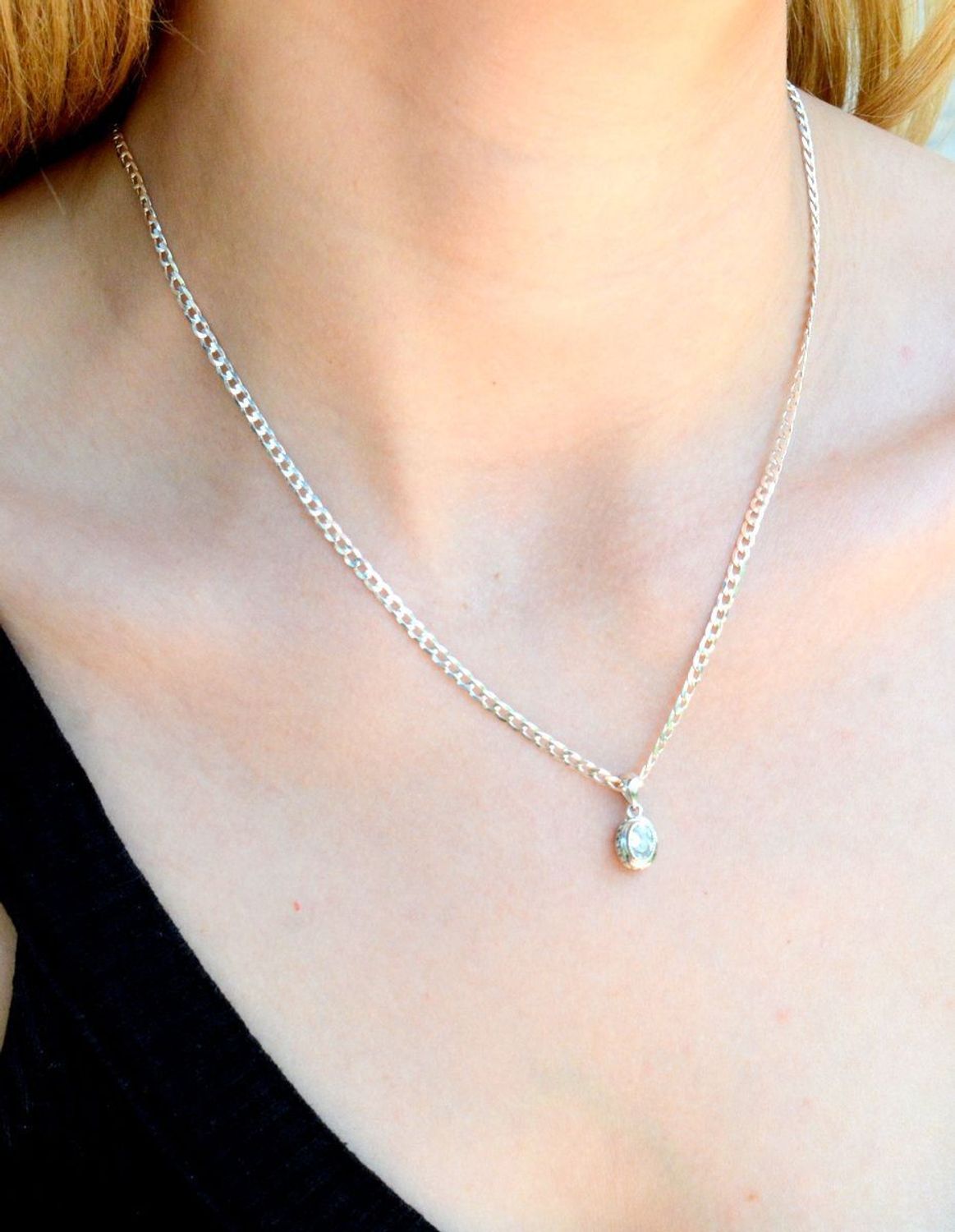 Srebrny komplet damski kolczyki zawieszka o owalnym kształcie z cyrkoniami DIA-KPL-9416-925d.jpg