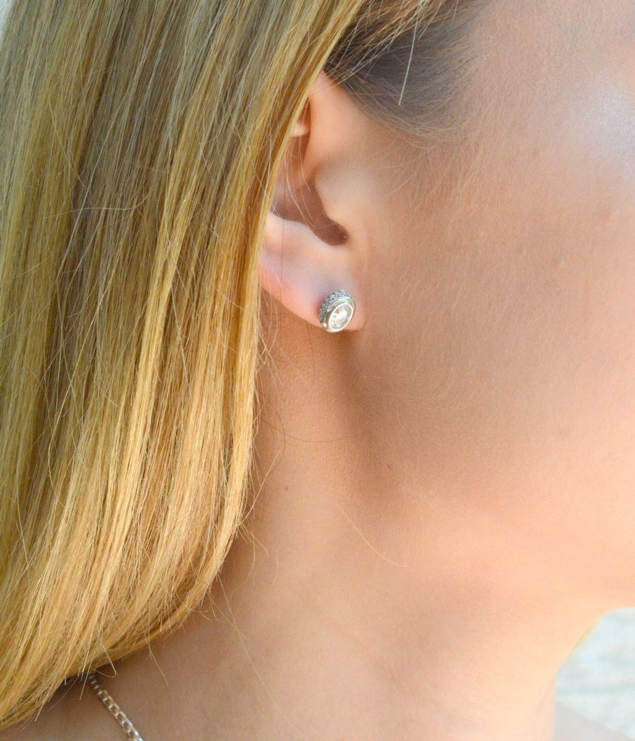 Srebrny komplet damski kolczyki zawieszka o owalnym kształcie z cyrkoniami DIA-KPL-9416-925d.jpg