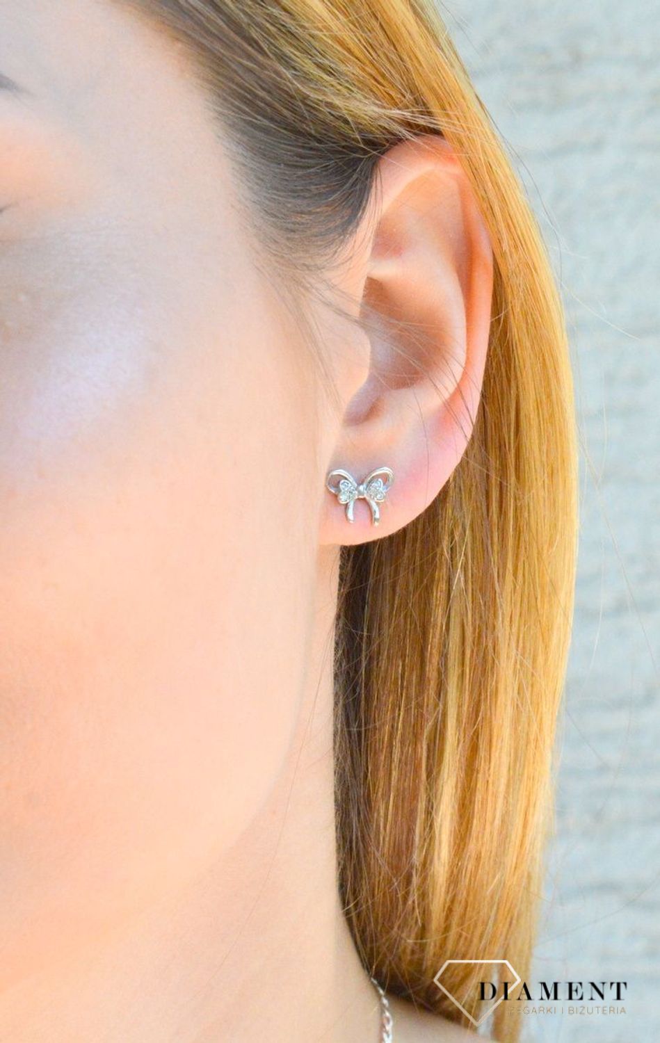 Srebrny komplet damski kolczyki zawieszka kokardki z cyrkoniami DIA-KPL-9421-925c.jpg