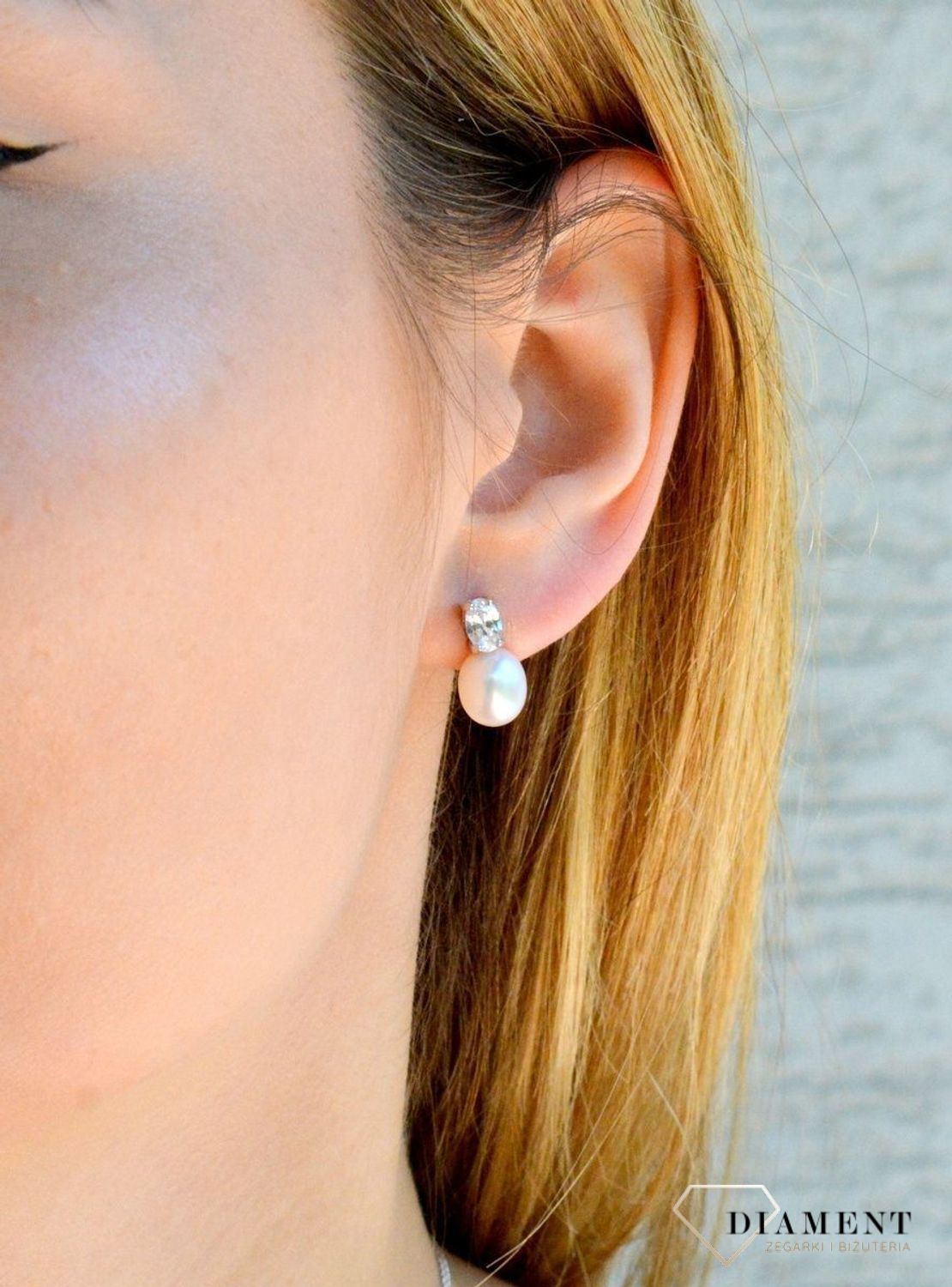 Srebrny komplet damski kolczyki zawieszka z perełkami DIA-KPL-9470-925d.jpg