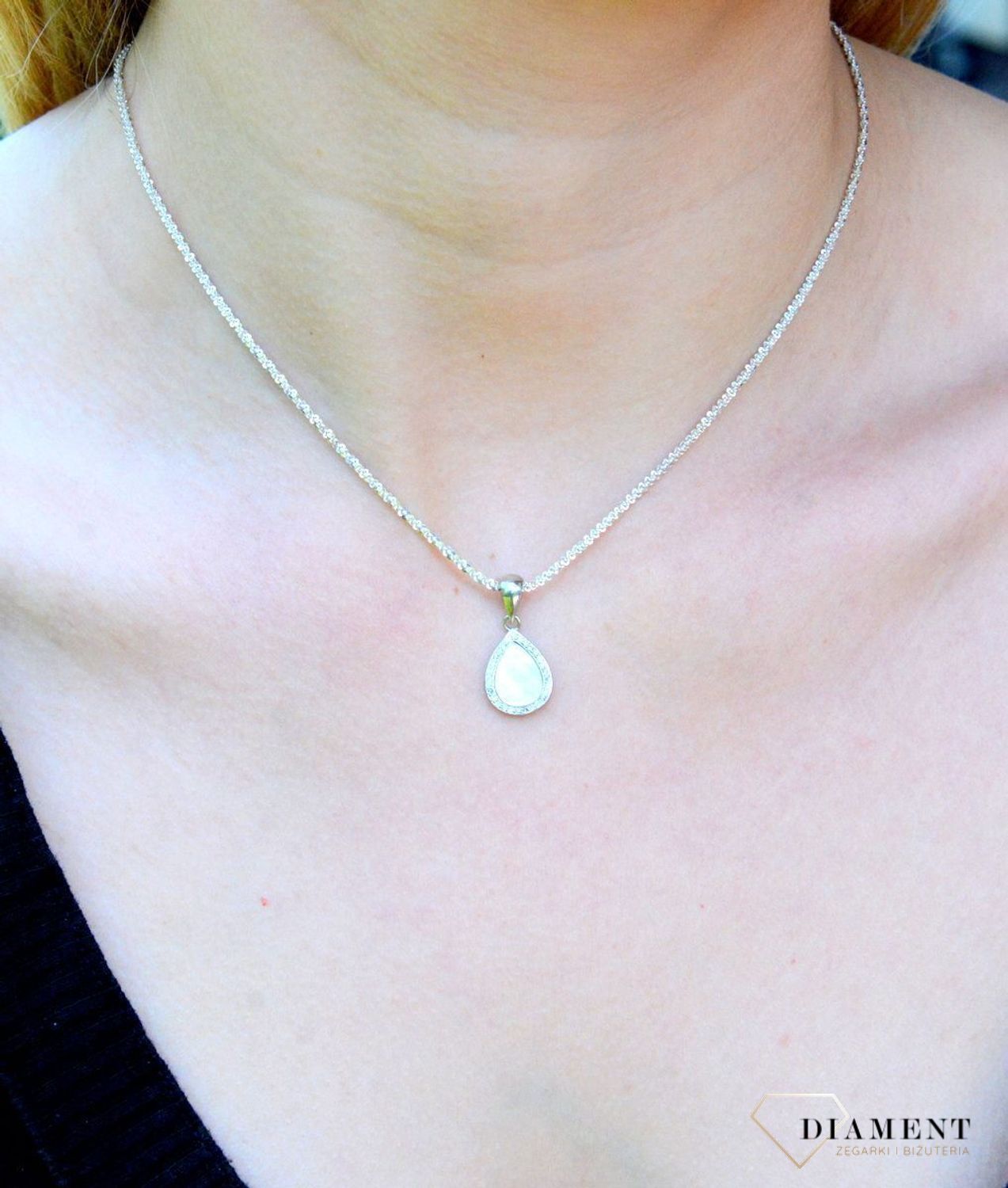 Srebrny komplet damski kolczyki zawieszka z masą perłową i cyrkoniami DIA-KPL-9472-925cv.jpg