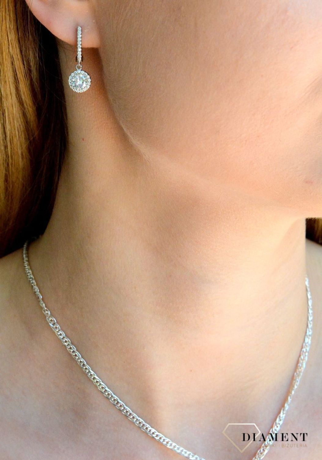 Komplet srebrny damski kolczyki i zawieszka z białymi cyrkoniami DIA-KPL-9606-925cv.jpg