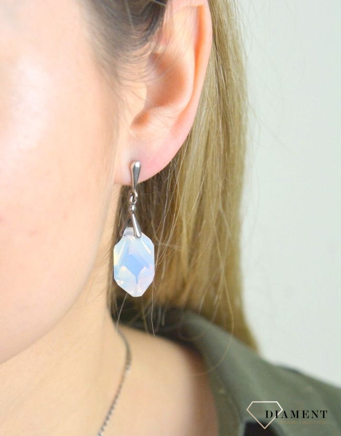 Komplet srebrny kolczyki zawieszka kryształ Swarovski DIA-KPL-SWAROVSKI56-925.  Komplet srebrny kolczyki zawieszka kryształ Swarovski . Komplet kolczyki i zawieszka. Komplet z kryształem Swarovskiego..jpg