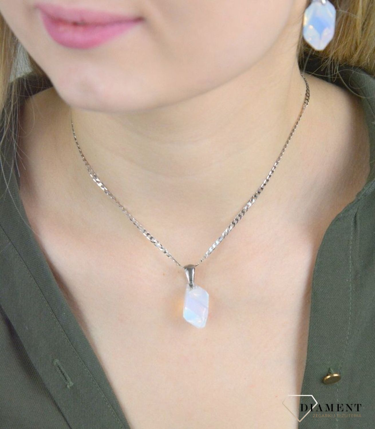 Komplet srebrny kolczyki zawieszka kryształ Swarovski DIA-KPL-SWAROVSKI56-925.  Komplet srebrny kolczyki zawieszka kryształ Swarovski . Komplet kolczyki i zawieszka. Komplet z kryształem Swarovskiego..jpg